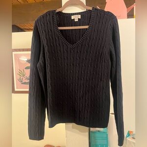 St. John's Bay Men's Dark Gray V-Neck Sweater